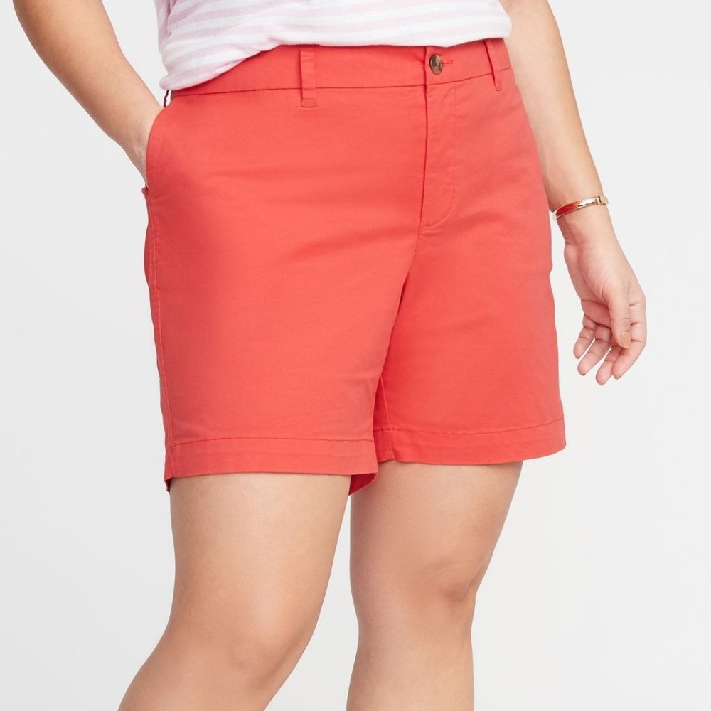 Coral chino shorts (cotton)